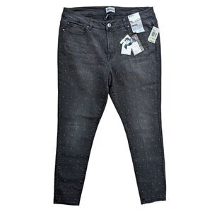 NWT Rebel Wilson x Angels Black The Pin Up Mid Rise Ultra Skinny Jeans Size 18W